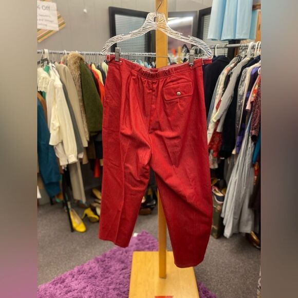 Koret Sz. Small/10 Red Stretch Denim Pant Set - Picture 3 of 7